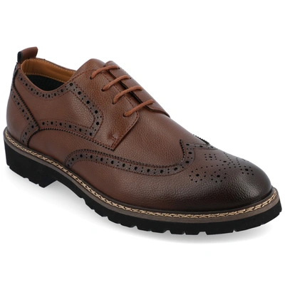 Shop Vance Co. Campbell Wingtip Derby In Brown