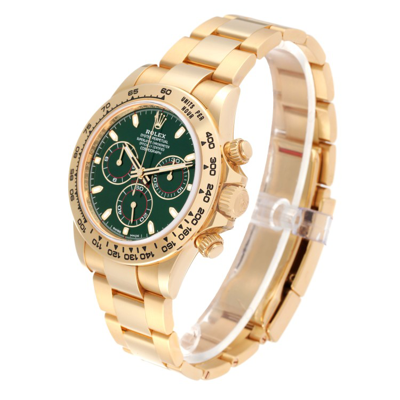 Rolex Cosmograph Daytona Green Dial 18k Gold Watch M116508-0013