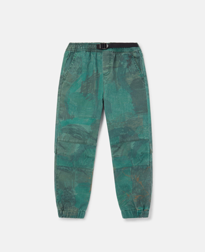 Shop Stella Mccartney Scribble Print Joggers In Green