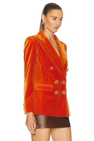 Shop Etro Tailored Jacket In Orange