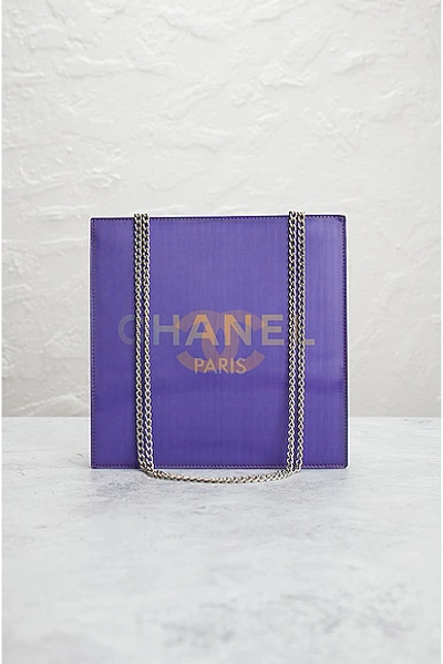 Pre-owned Chanel Hologram Chain Shoulder Bag In Purple