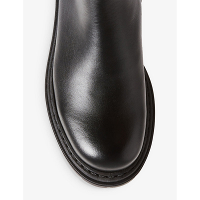 Shop Claudie Pierlot Women's Noir / Gris Allegorio Side-buckle Leather Ankle Boots