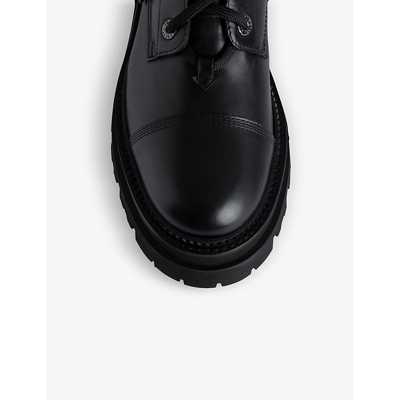 Zadig & Voltaire Womens Noir Wing-embellished Leather Ankle Boots In Noir