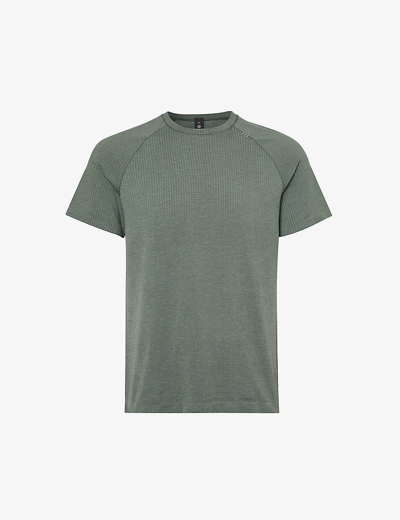 Shop Lululemon Men's Medium Forest/dark Metal Vent Tech Crewneck Stretch-mesh T-shirt In Green