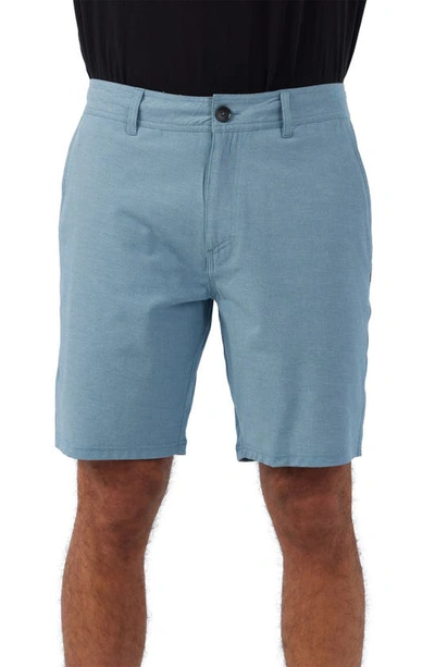 Shop O'neill Reserve Light Check Water Repellent Bermuda Shorts In Blue Shadow