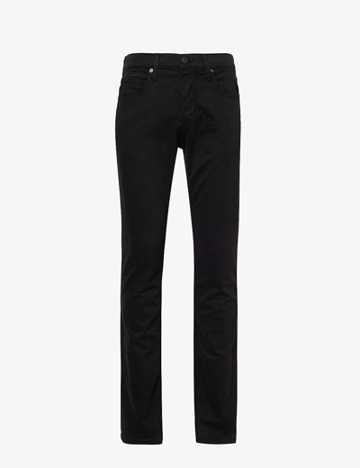 Shop Paige Federal Slim-fit Straight-leg Stretch-denim Jeans In Black Twil Eco