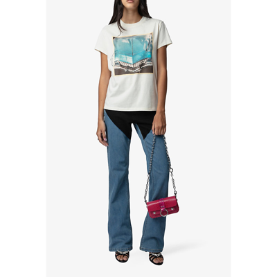 Shop Zadig & Voltaire Zadig&voltaire Womens Lin Zoe Crystal-embellished Cotton T-shirt