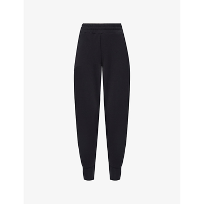 Shop Varley Women's Black Slip-pocket Elasticated-waistband Stretch-jersey Jogging Bottoms