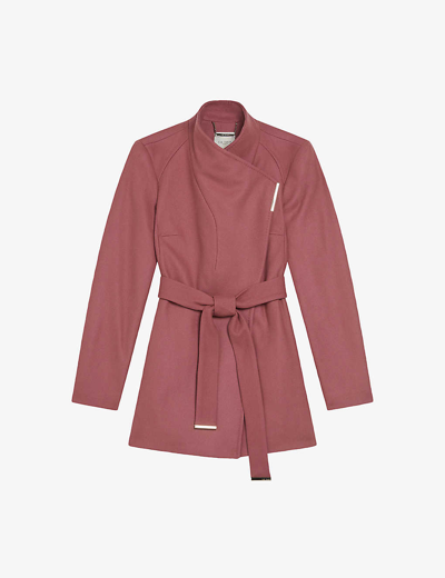 ted baker rytaa wrap wool blend coat
