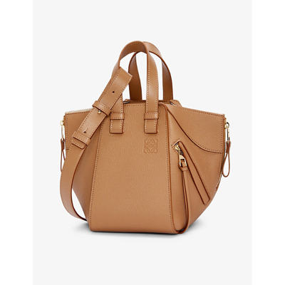 Shop Loewe Womens Toffee Hammock Small Leather Shoulder Bag