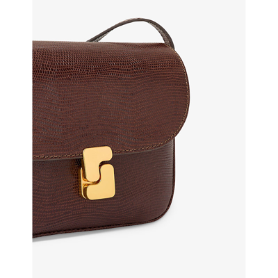 Shop Soeur Belissima Mini Leather Cross-body Bag In Brown