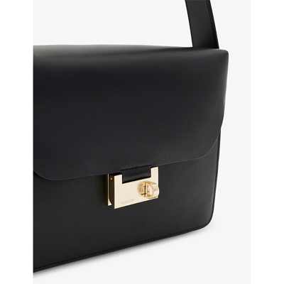 Shop Allsaints Women's Black Etienne Leather Shoulder Bag
