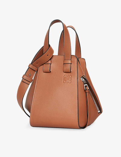 Shop Loewe Womens Tan Hammock Small Leather Shoulder Bag