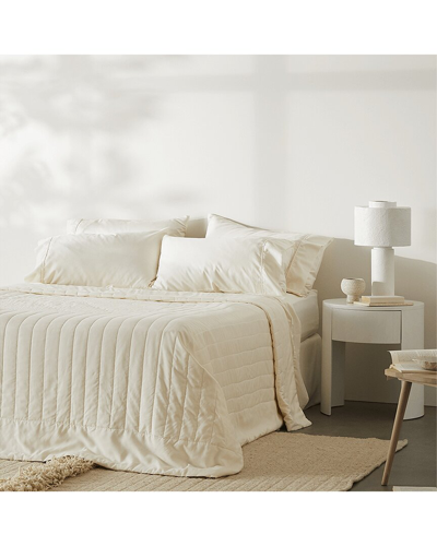 Shop Ettitude Linen+ Coverlet With $30 Credit In Grey