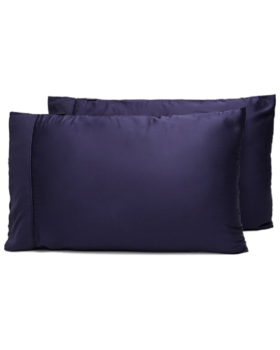 Shop Ettitude Signature Sateen Pillowcase With $5 Credit In Blue