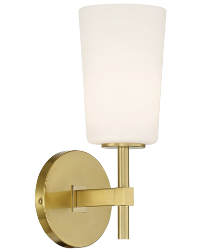 Shop Crystorama Colton 1-light Aged Brass Wall Mount In Metallic