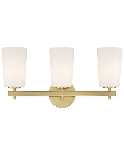 Shop Crystorama Colton 3-light Aged Brass Wall Mount In Metallic
