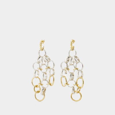 Shop Isabel Marant Sido Earrings -  - Brass - Silver/gold