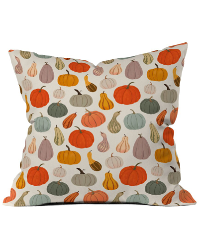Shop Deny Designs Avenie Fall Pumpkin & Squash I Throw Pillow In Orange