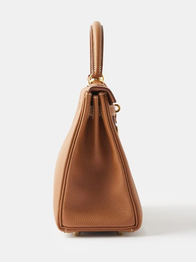 Neutral Hermès Kelly Retourne 28cm handbag, MATCHES x Sellier
