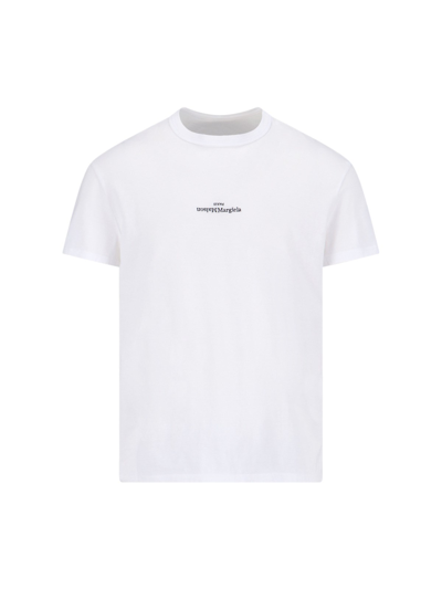 Shop Maison Margiela Logo T-shirt In White