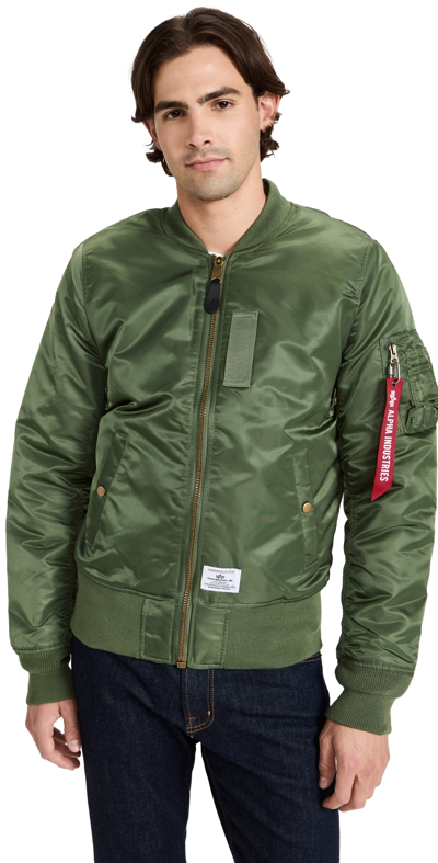 Shop Alpha Industries Ma-1 Mod Bomber Flight Jacket Sage