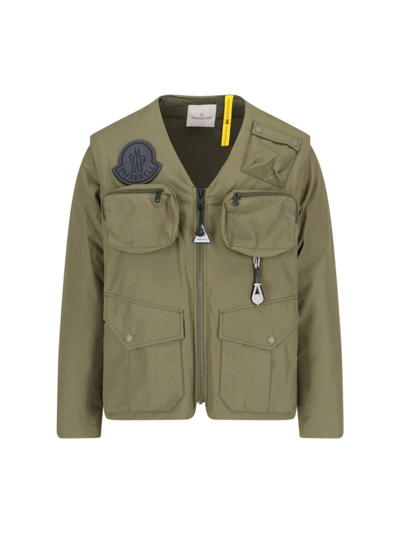 Shop Moncler Genius X Pharrel Williams Utility Vest Jacket In Green
