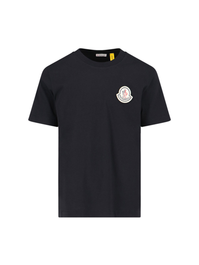 Shop Moncler Genius X Pharrel Williams T-shirt Logo Back In Black  