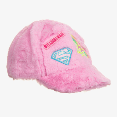Shop Billieblush Girls Pink Faux Fur Dc Cap