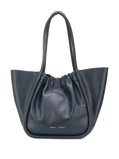 Proenza Schouler Ruched L Tote In Blue