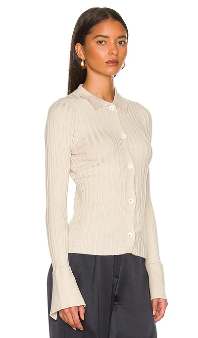 More To Come Bandy Button Front Sweater In Beige