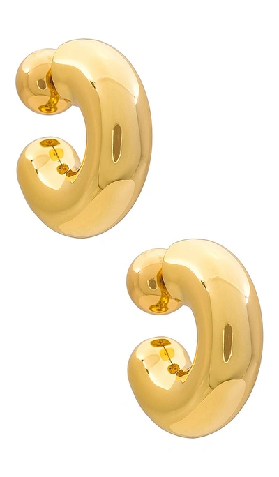 Shop Jenny Bird Tome Large Hoops In Metallic Gold