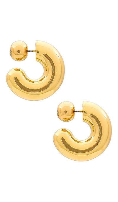 Shop Jenny Bird Tome Large Hoops In Metallic Gold