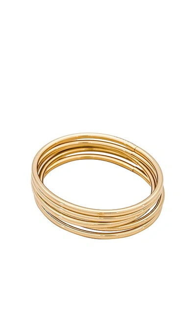 Shop Jenny Bird Dane Bangle Set In Metallic Gold