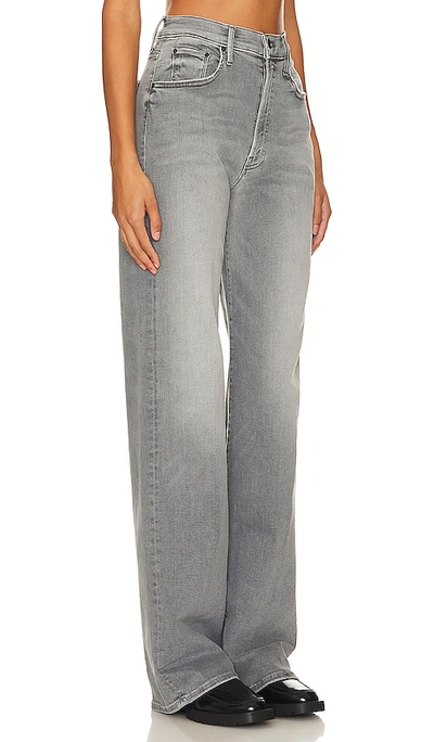 Mother The Maven Heel Super High Waist Wide Leg Jeans In Grey