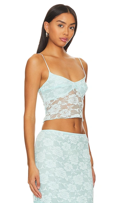 Shop Indah Palmer Lace Camisole In Baby Blue