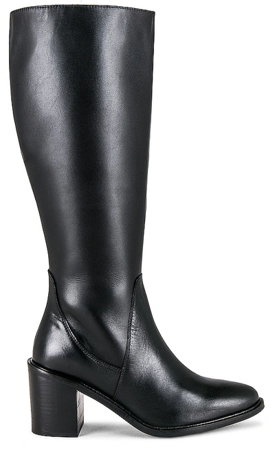 Seychelles No Love Lost Chain Leather Platform Knee-high Boot In Black