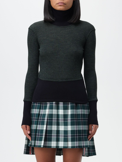Shop Thom Browne Sweater In Wool In Green