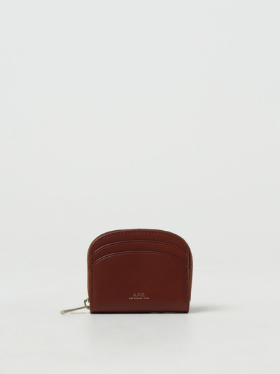 Shop Apc Wallet A.p.c. Woman Color Leather