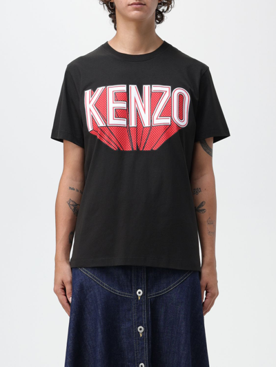 Shop Kenzo 3d Cotton T-shirt In Black