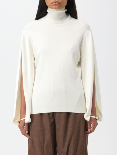 Shop Chloé Sweater In Wool Blend In Milk