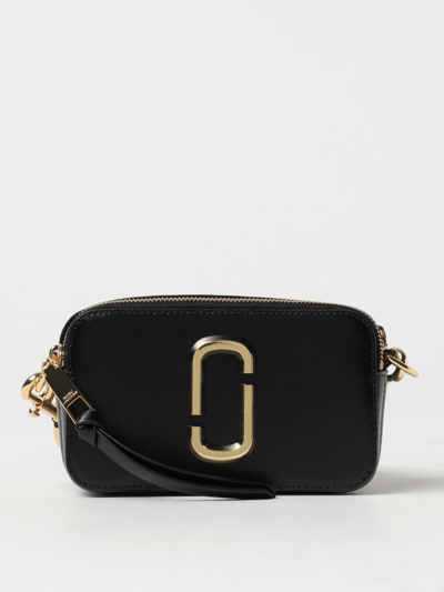 Shop Marc Jacobs Snapshot Bag In Saffiano Leather In Black