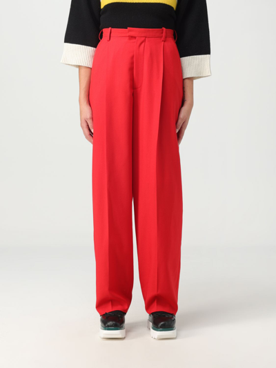 Shop Marni Wool Pants In Red