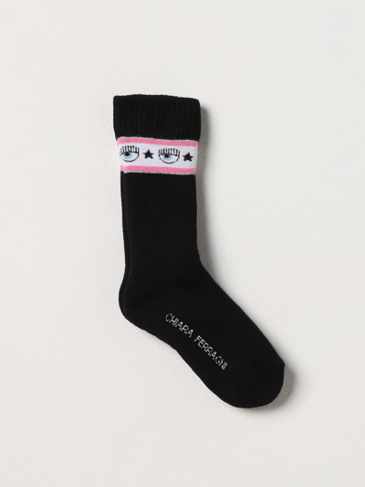 Shop Chiara Ferragni Girls' Socks  Kids Color Black