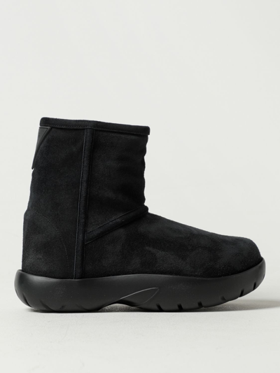 Shop Bottega Veneta Snap Ankle Boots In Suede In Black