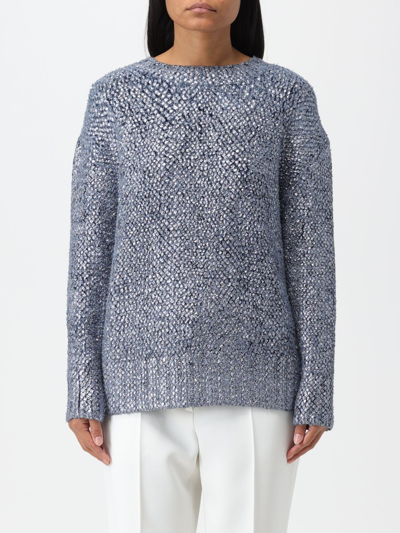 Shop Ermanno Scervino Sweater  Woman Color Blue