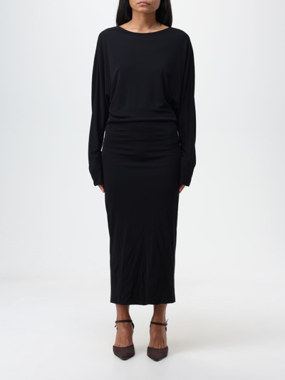 Shop Khaite Dress  Woman Color Black