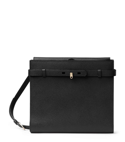 Shop Valextra Leather Brera B-tracollina Cross-body Bag In Black