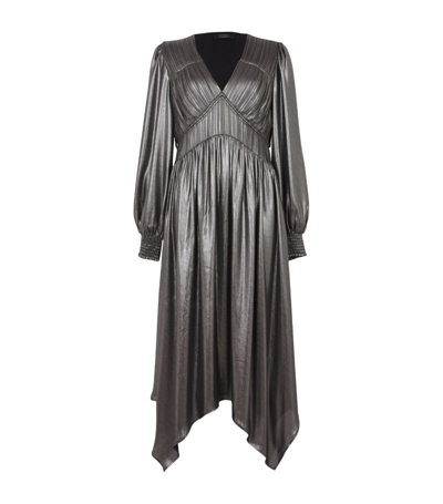 Shop Allsaints Estelle Midi Dress In Grey