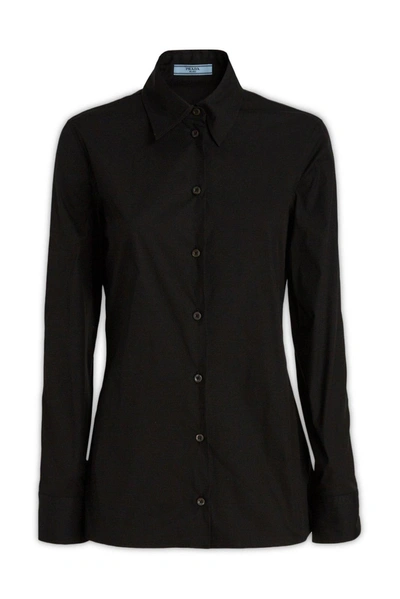 Shop Prada Long-sleeved Button-up Shirt In Default Title